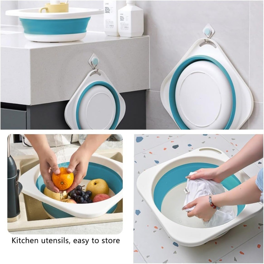 Portable Collapsible Wash Basin Foldable Sink Tub for Kitchen Camping Travel