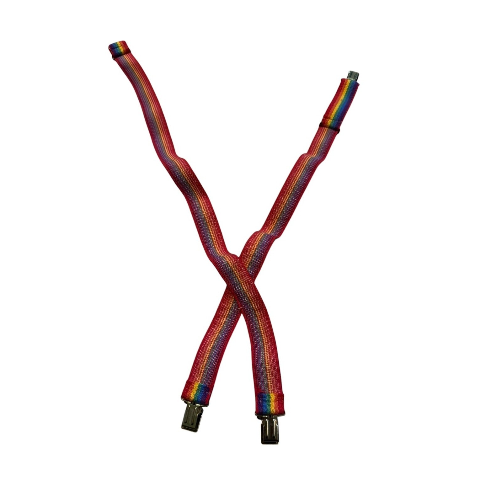 VTG Kids Rainbow Suspenders Adjustable Elastic Clip-On Pride Costume Accessory