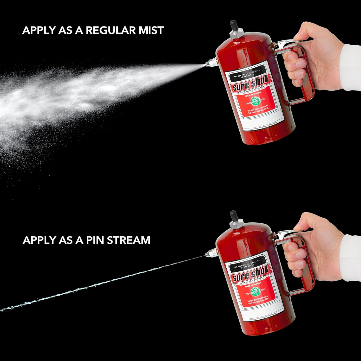 Sure Shot A1000R 1 Quart Enameled Steel Sprayer, Red