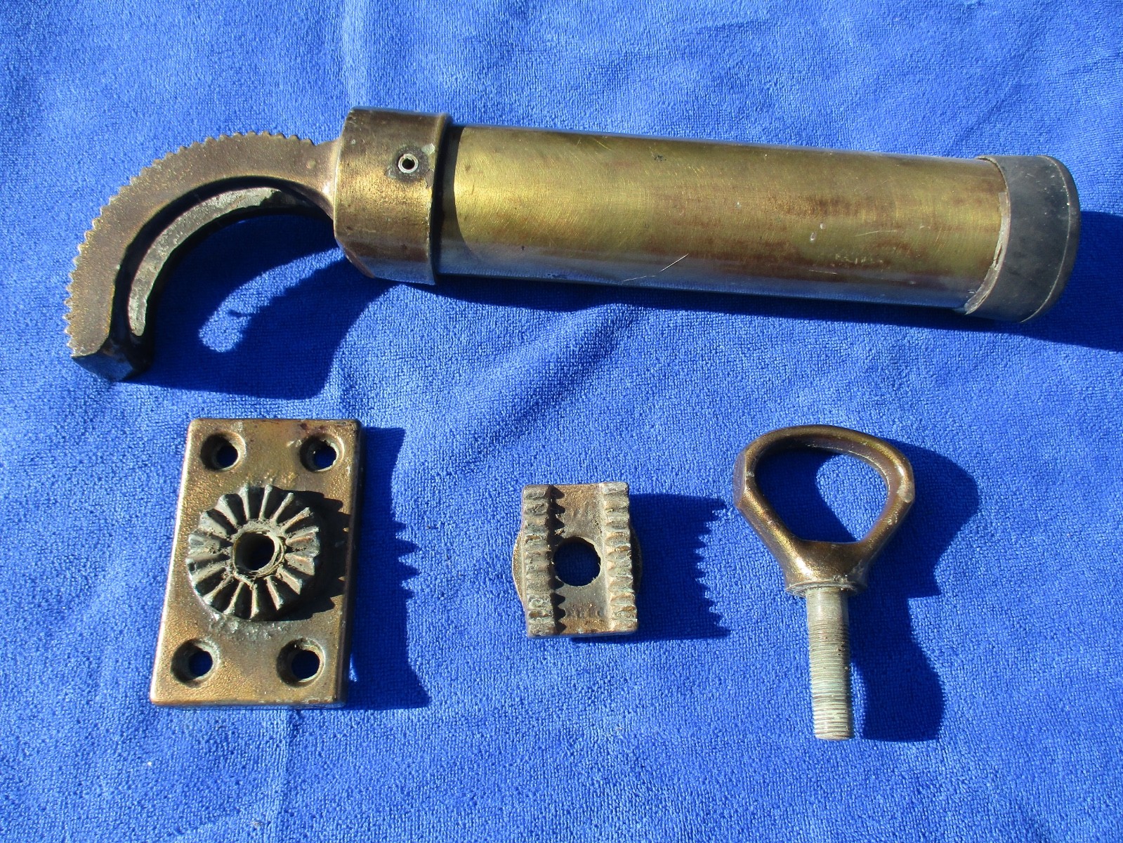 Pair of Bronze / Brass Outrigger Fishing Pole Holder Mounts