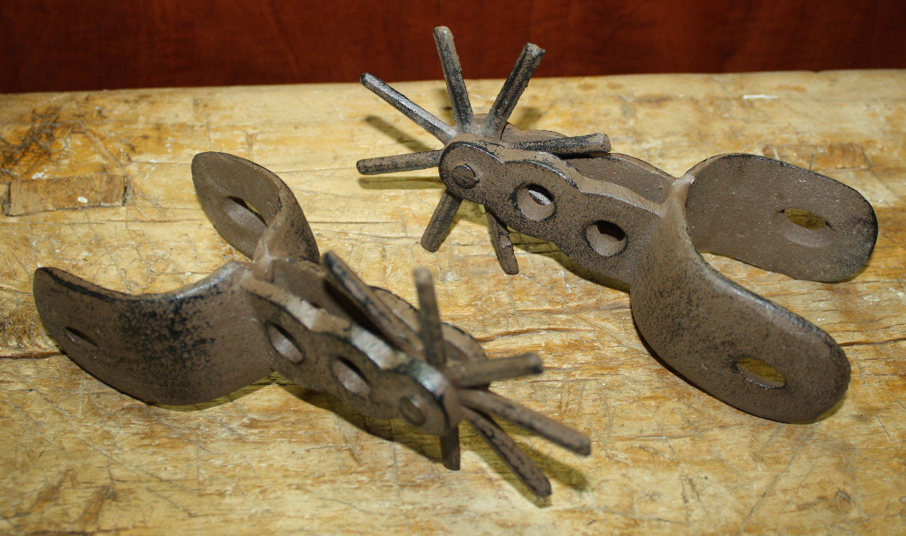 Cast Iron Large Spurs Rodeo Cowboy Western Rustic Home Decor