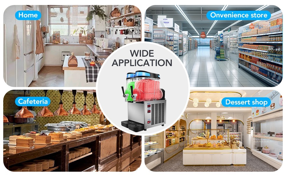 30L Commercial Slushie Machine, Frozen Drink Margarita Machine for Bar Home Part