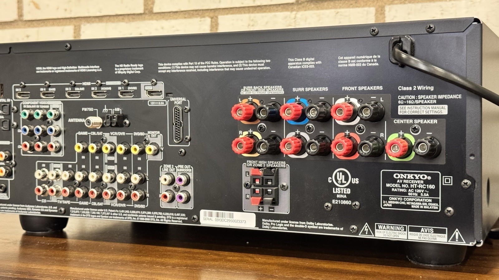 Onkyo HT-RC160 7.1 AV Receiver – Fully Working – No Remote