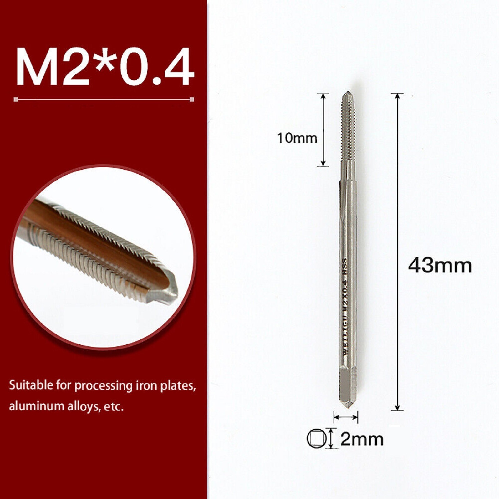 Spiral Flute Point HSS Machine Thread Taps Set TiN Coated / HSS-Co Cobalt M2-M12