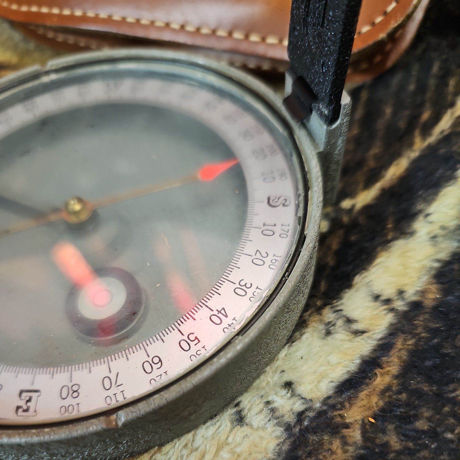 Vintage Antique Surveyors Compass Warren Knight Co Philadelphia PA W/pouch