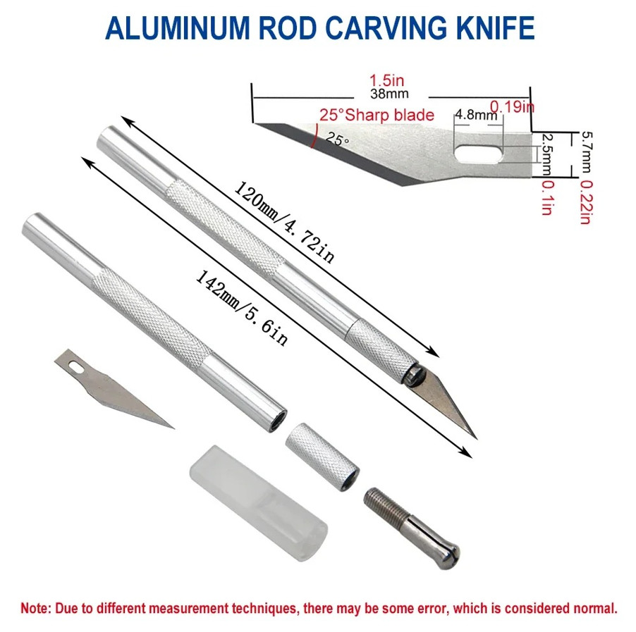 1set Aluminum Alloy Carving Knife DIY Art Cutting Tool Kit - Making Art Knife