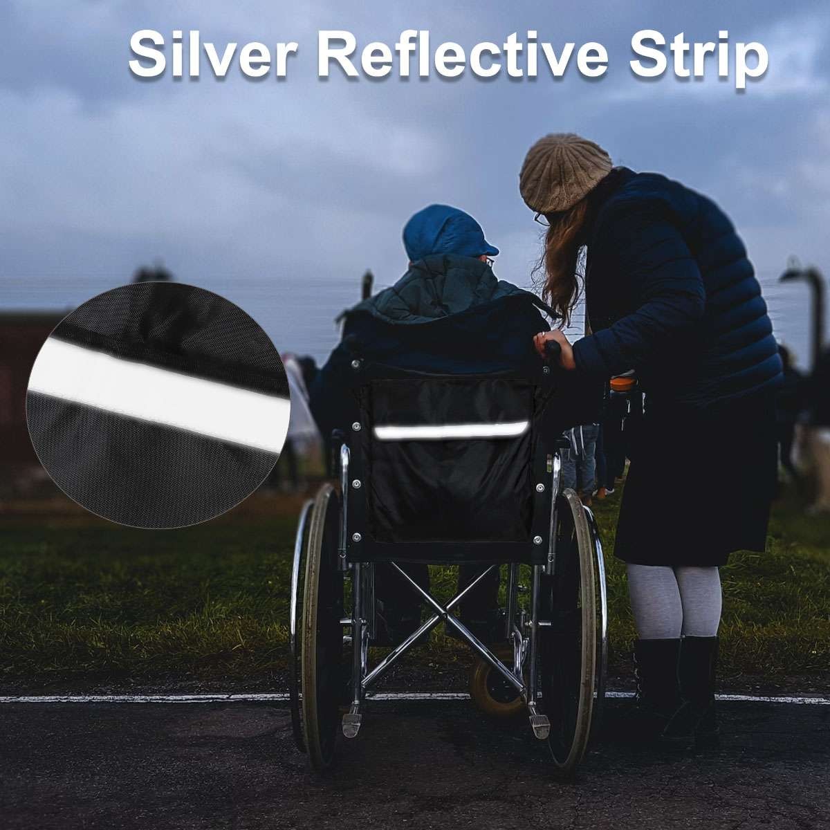 Waterproof Backpack for Wheelchair & Mobility Scooter, Large Storage Carry Bag