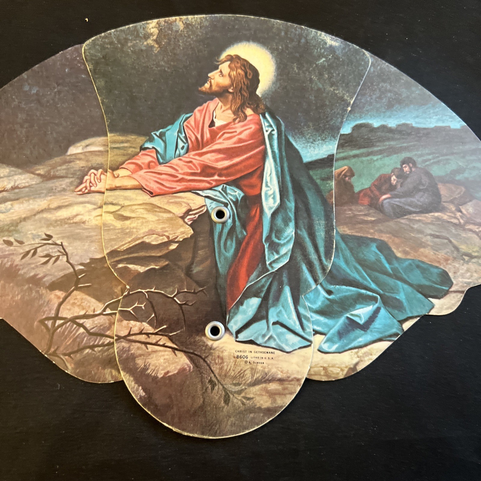 Funeral Home Fan Sauter Funeral Home "The Good Shepherd" Vintage Trifold