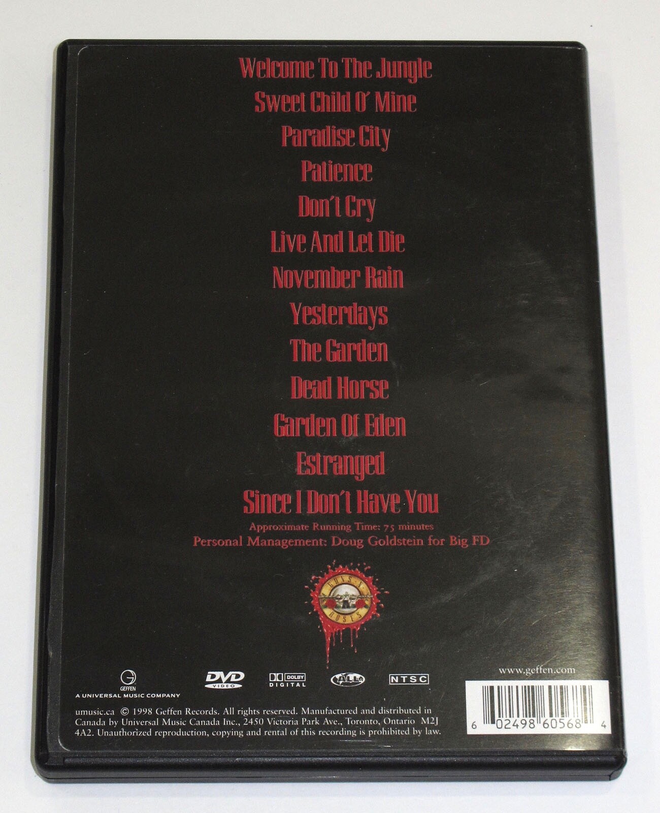 Slash & Steven Adler signed GNR "GUNS N' ROSES" DVD Welcome To Videos JSA COA
