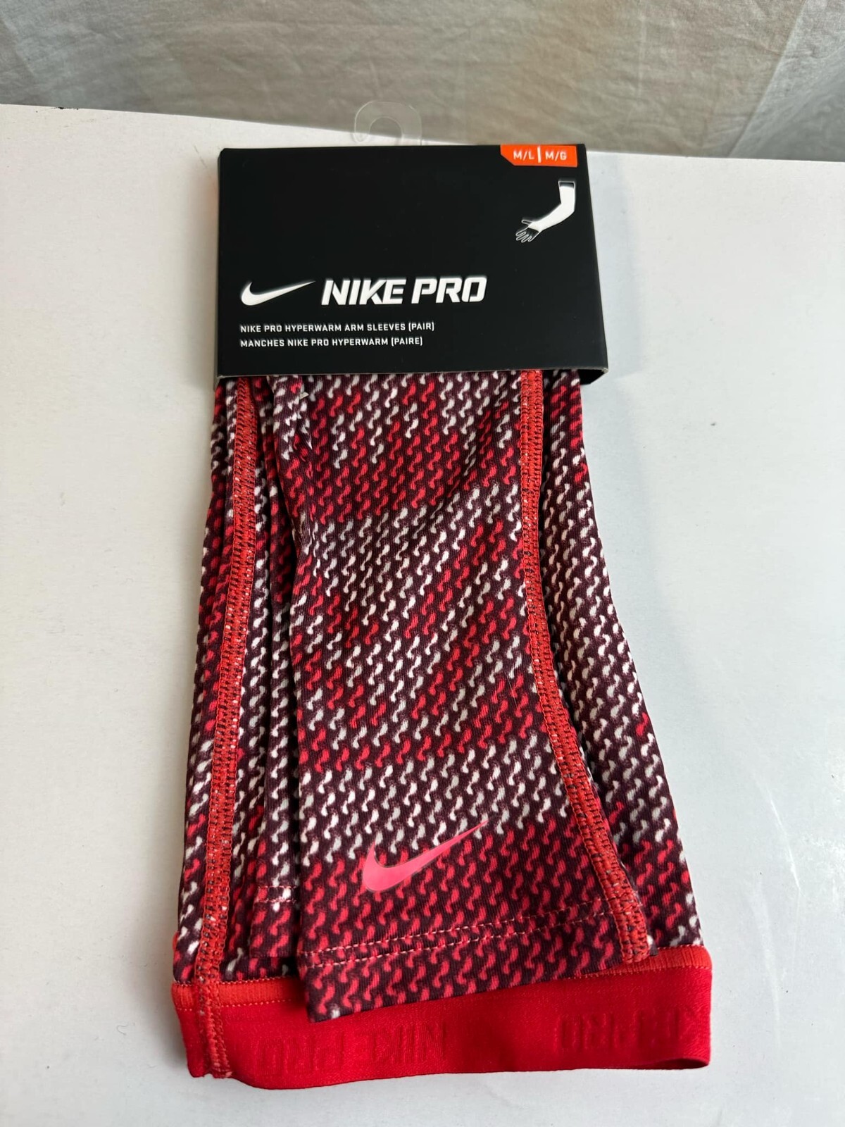 Nike Pro Hyperwarm Print Arm Sleeves Women Action Red/Action Red M/L
