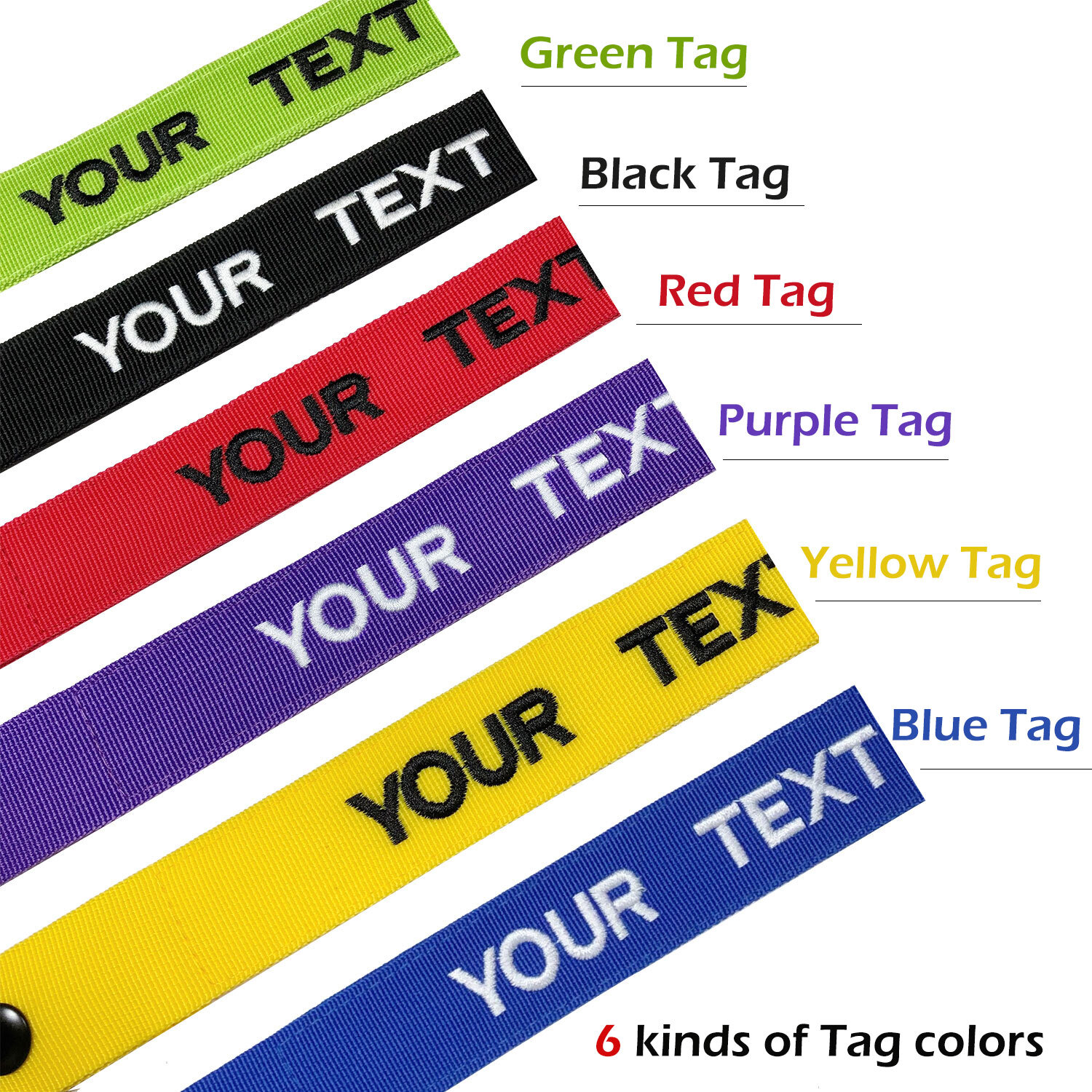 Customized Luggage Tags Personalized Suitcase Tag Text Baggage Label Embroidered