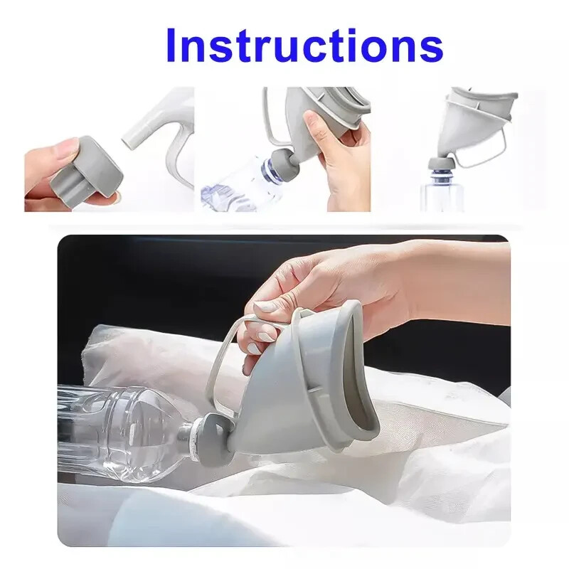 2 Pack Male Female Urination Toilet Urinal Funnel Camping Urine Device Travel