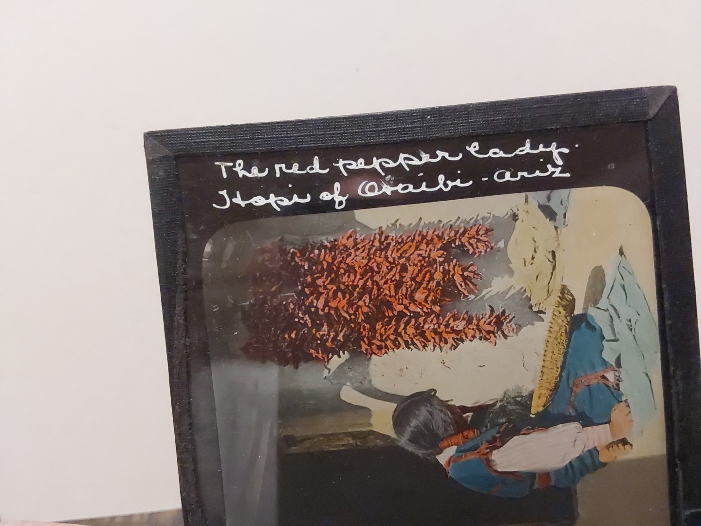 Hopi Indian AZ "Red Pepper Lady" Glass Magic Lantern Slide Native American