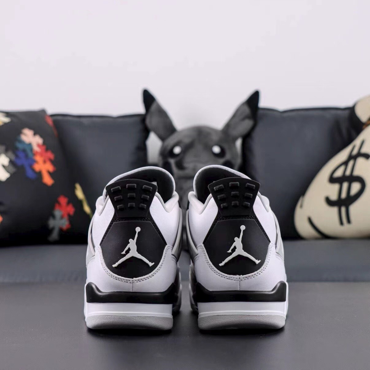 Air Jordan 4 "Military Black" Retro Basketball Shoes Men's Mid Top