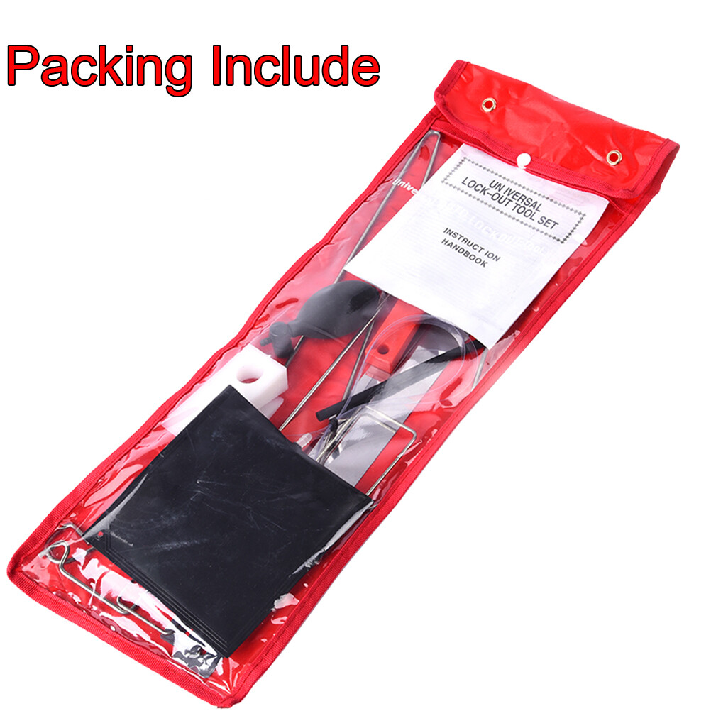 9pcs Car Door Unlock Lock Out Key Lost Opening Tool Kit + Air Pump Universal US