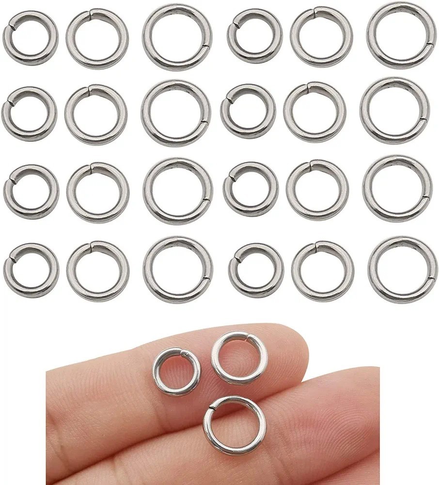 10 Silver Jump Rings 8-10mm Split Rings Thick Rings Wholesale Jewelry Findings