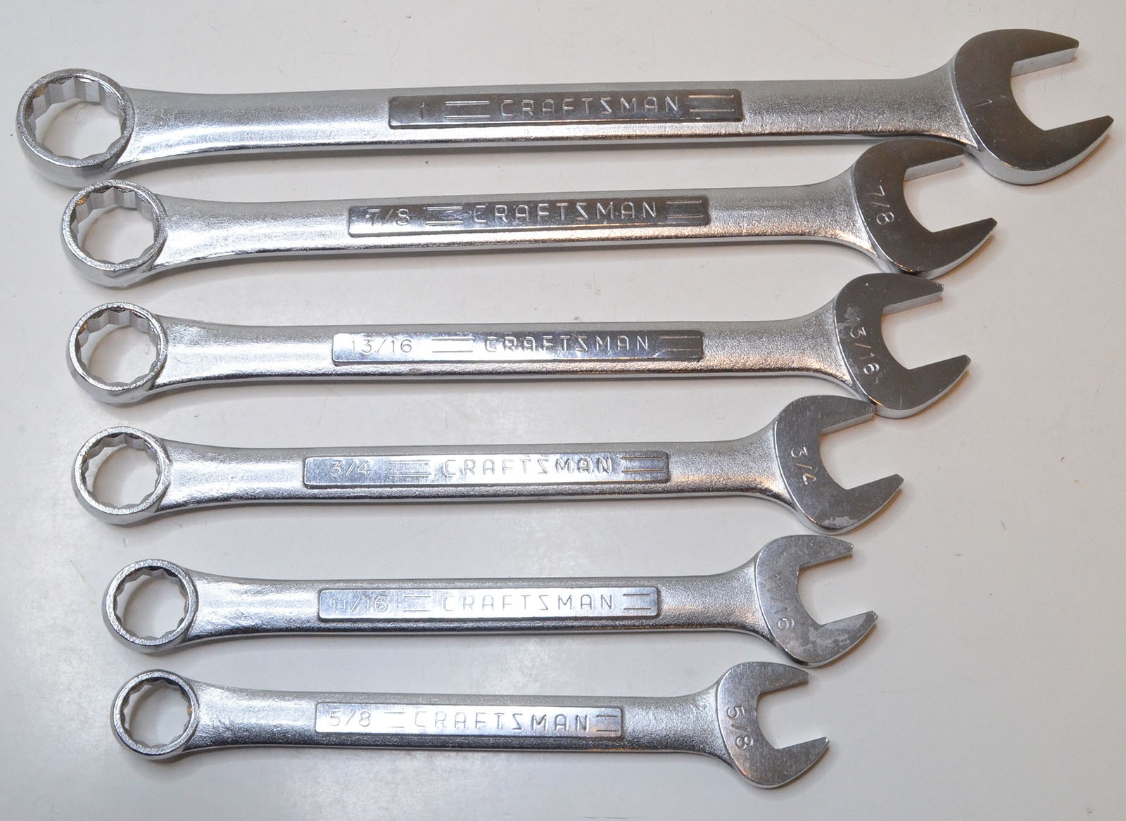 Vintage Craftsman 12pc Inch-SAE 12 Point Combination Wrench Set - Japan