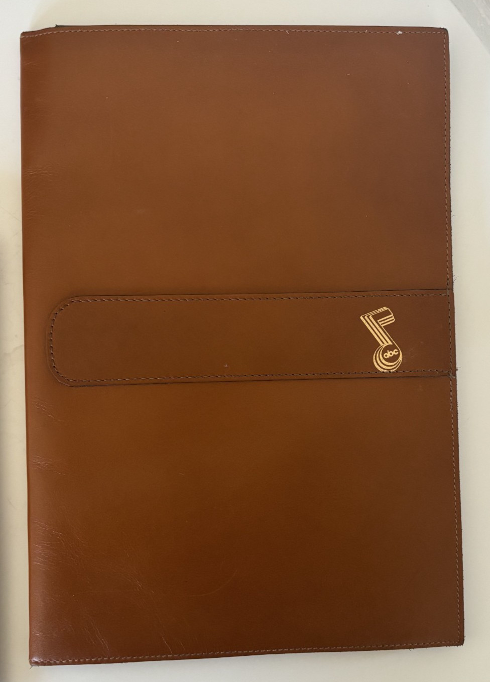 Leather Executive Briefcase w/ Padfolios + Metal Calculator Sleeve Vintage ABC