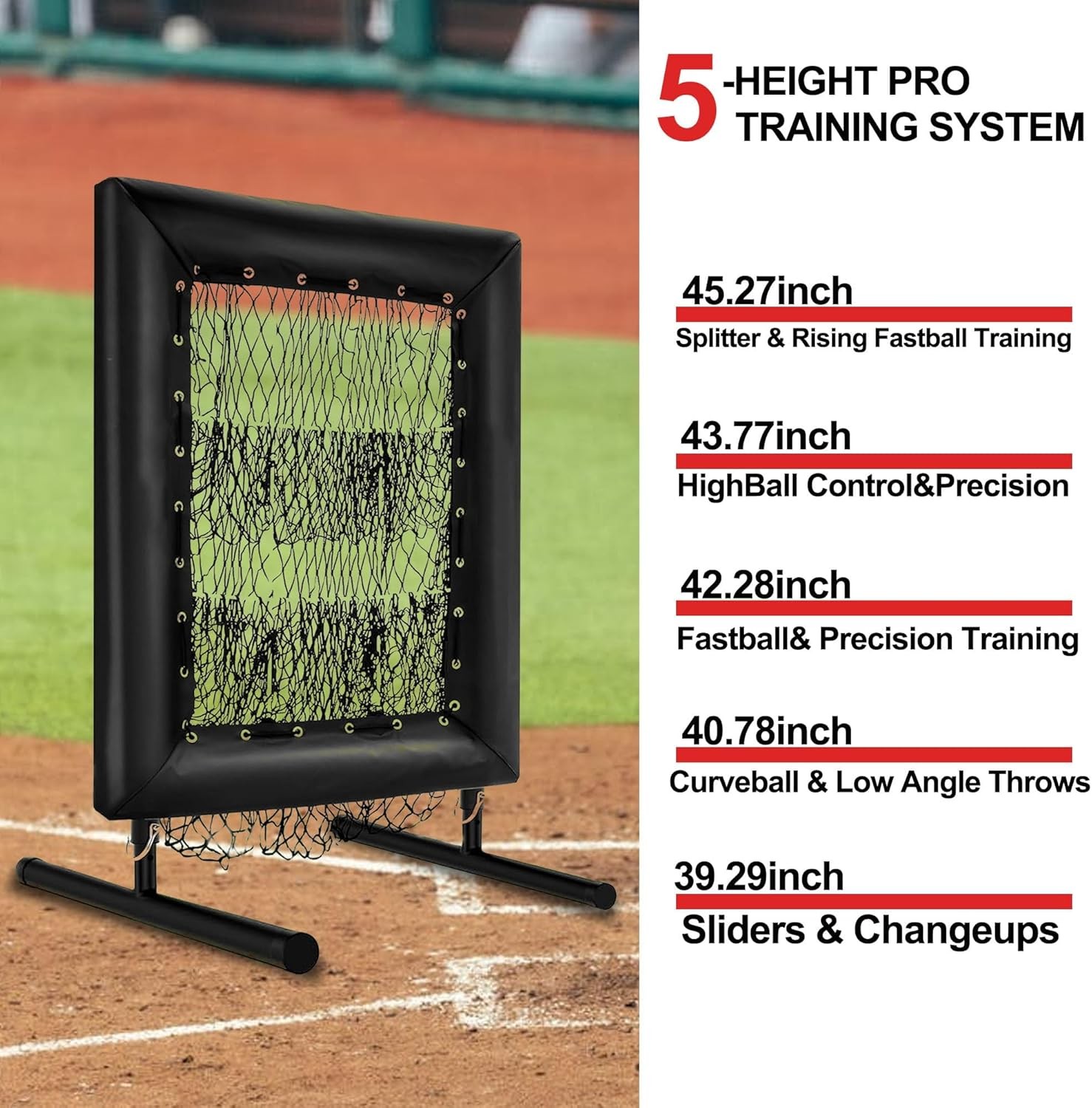 9Hole Adjustable Baseball Pitching Net Hit Zone Aim Trainer for Batting Pitching