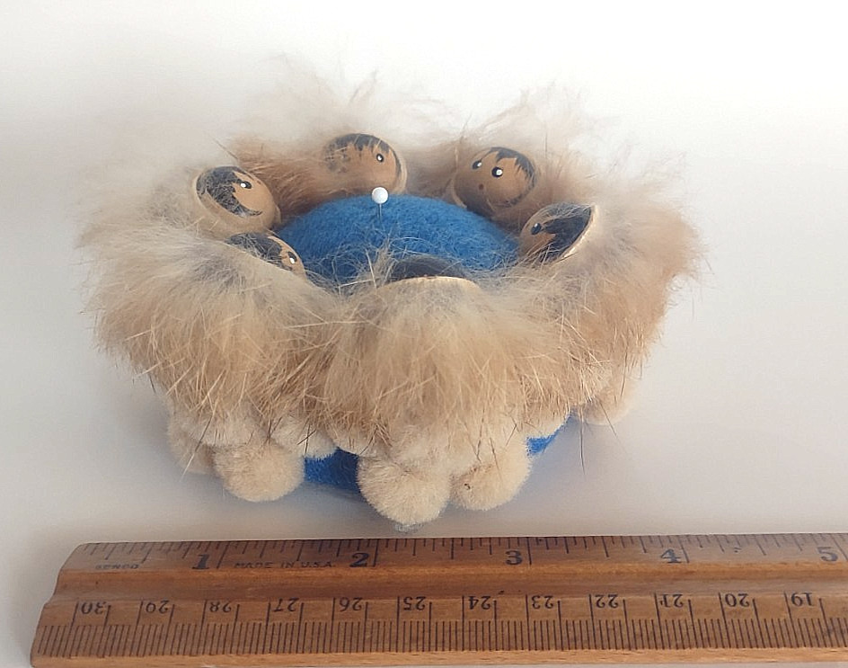 Vintage Made In Alaska Inuit Blanket Toss Pin Cushion