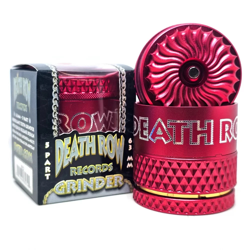 Death Row Records 63mm Hurricane Grinder – 5 Piece Aluminum Grinder