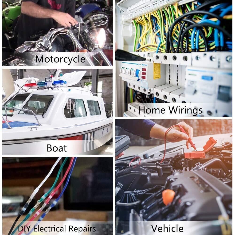 1000PCS Waterproof Solder Stick Seal Sleeve Heat Shrink Butt Wire Connectors Kit