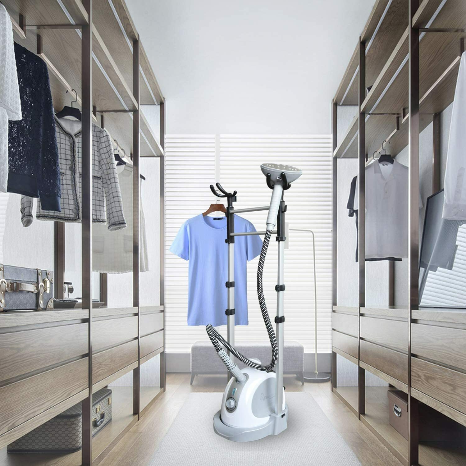 PowCube Garment Steamer,Standing Clothes Steamer with Clothes Hanger
