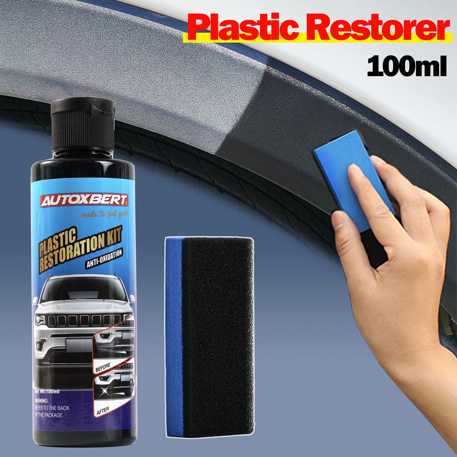 3.4OZ 100ml Plastic-Car Restorer Trim Restoration kit Revitalizing Coating Agent