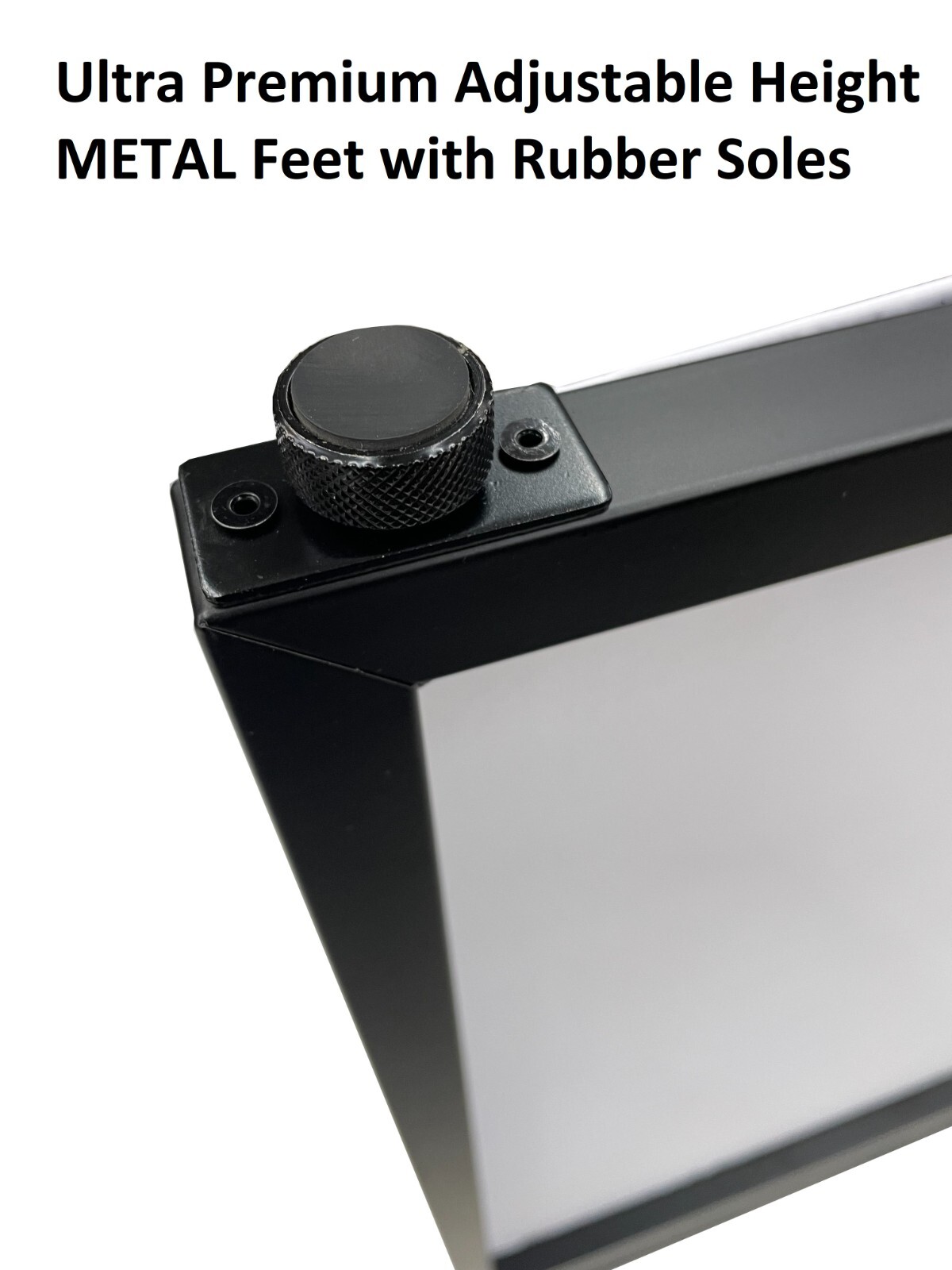 Mega 73" Wide DJ Event Facade White/Black Scrim Booth Two Top Corner Table Tops