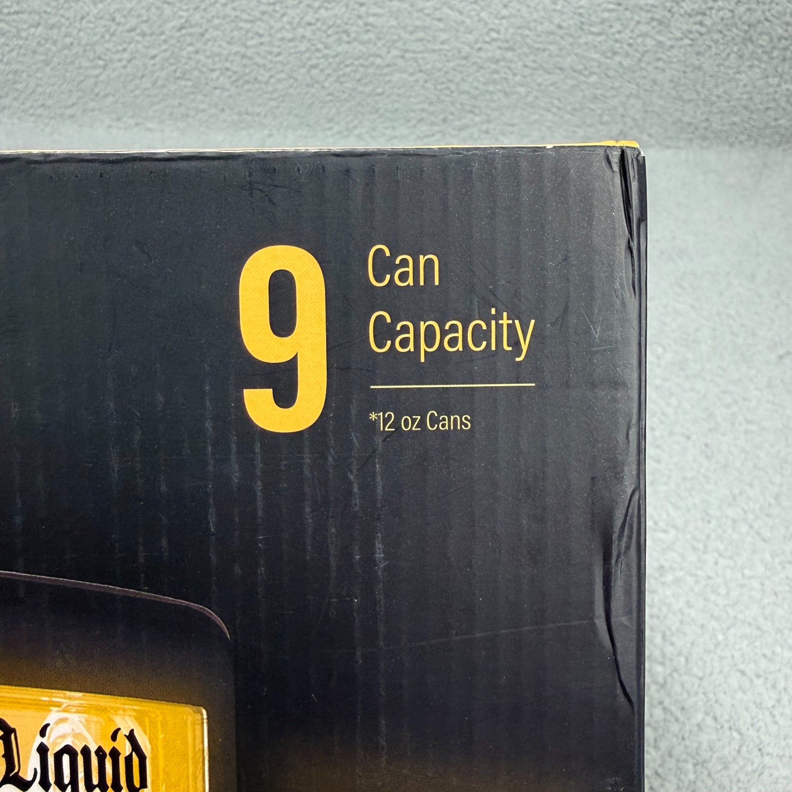 Liquid Death LED Mini Fridge 9 Can Capacity (12 oz) Portable Insulated Lighting