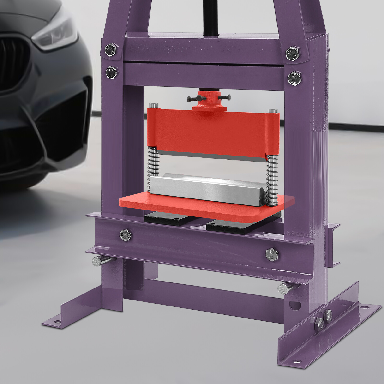 Red 12" Press Brake Attachment for 12-20 Ton Hydraulic Press, Durable Design