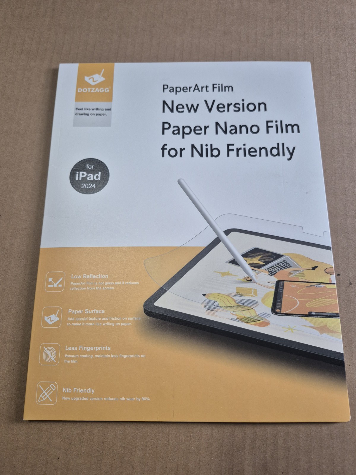 Dotzagg 2-Pack Paper Screen Protector iPad Pro 11" M4/M5 (2024/2025) Anti-Glare