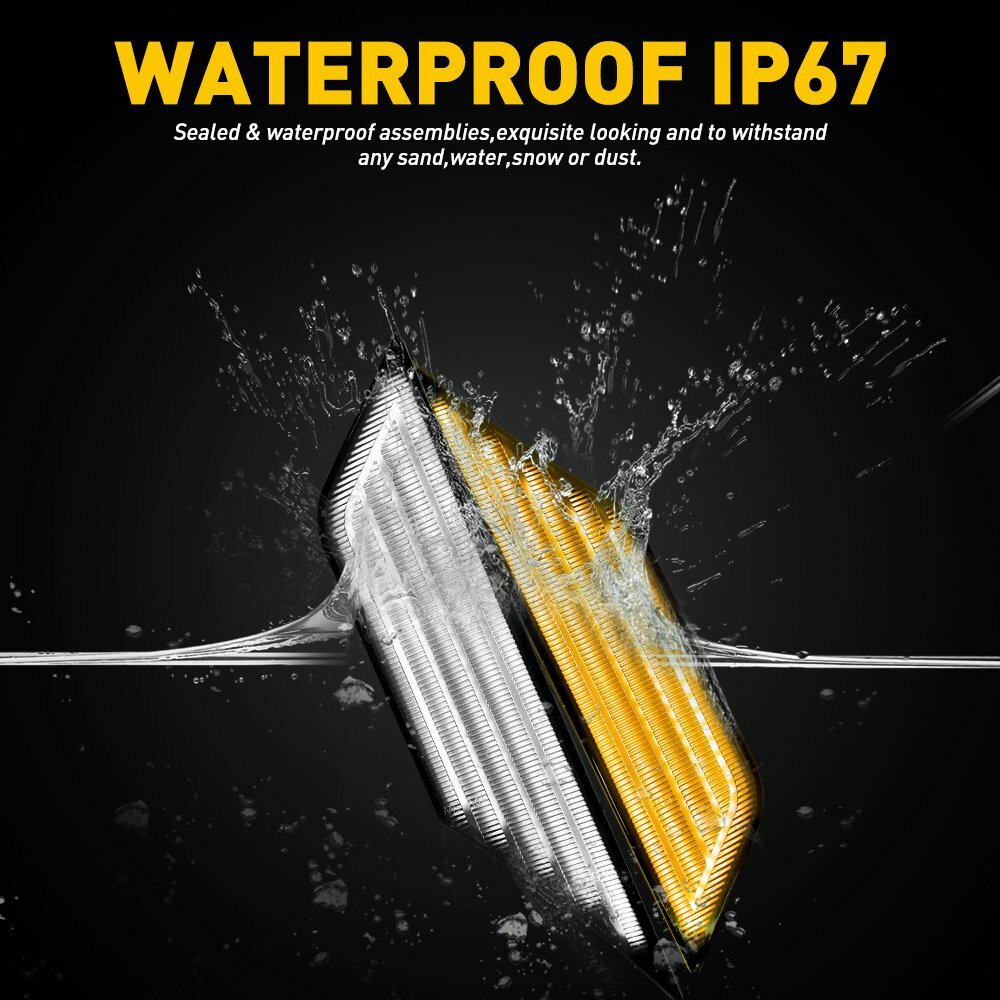 Switchback Sequential Turn Signal LED Side Marker Light For Honda Civic Lamp HUS