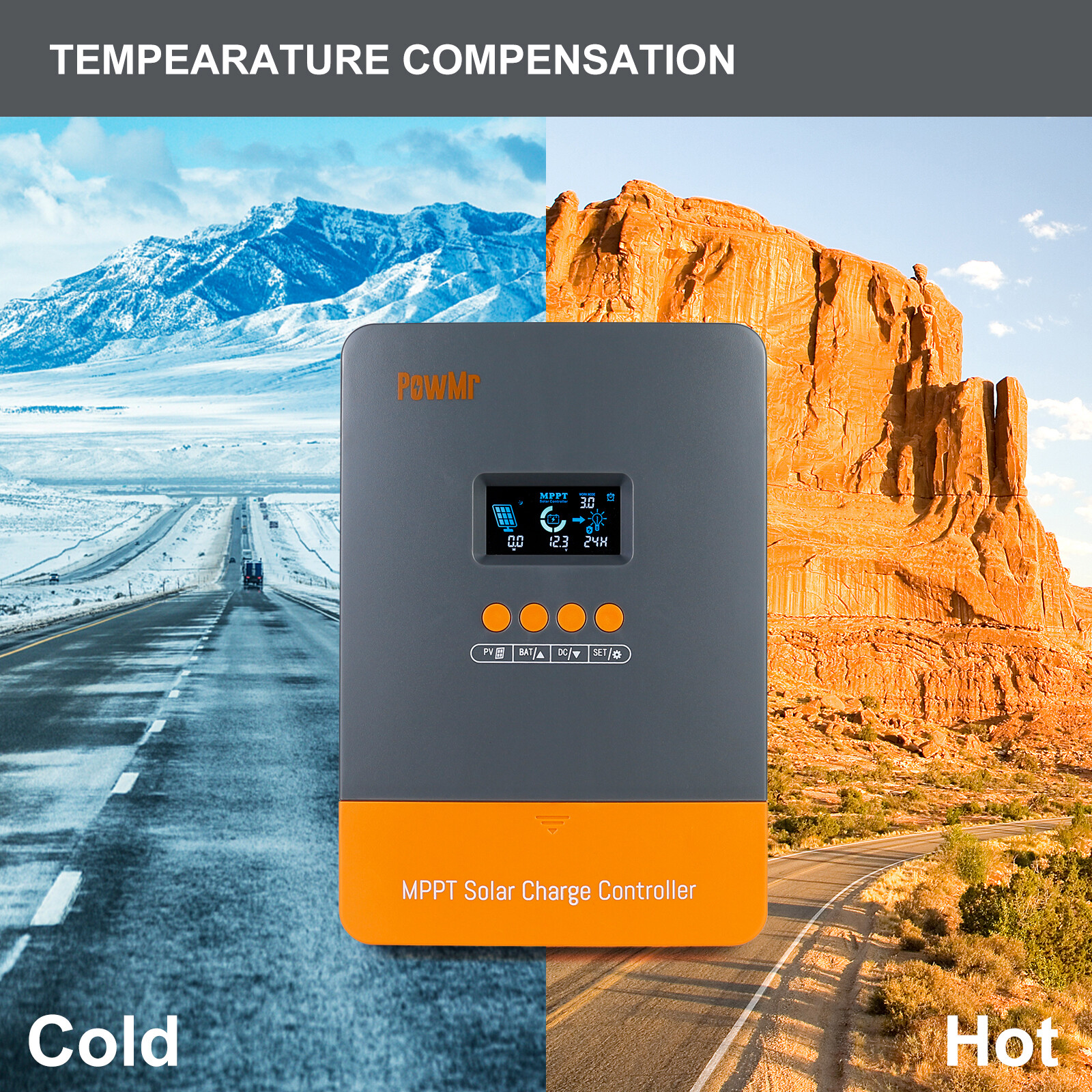 60A MPPT Solar Panel Battery Charge Controller 12V/24V/36V/48V LCD Regulator USA