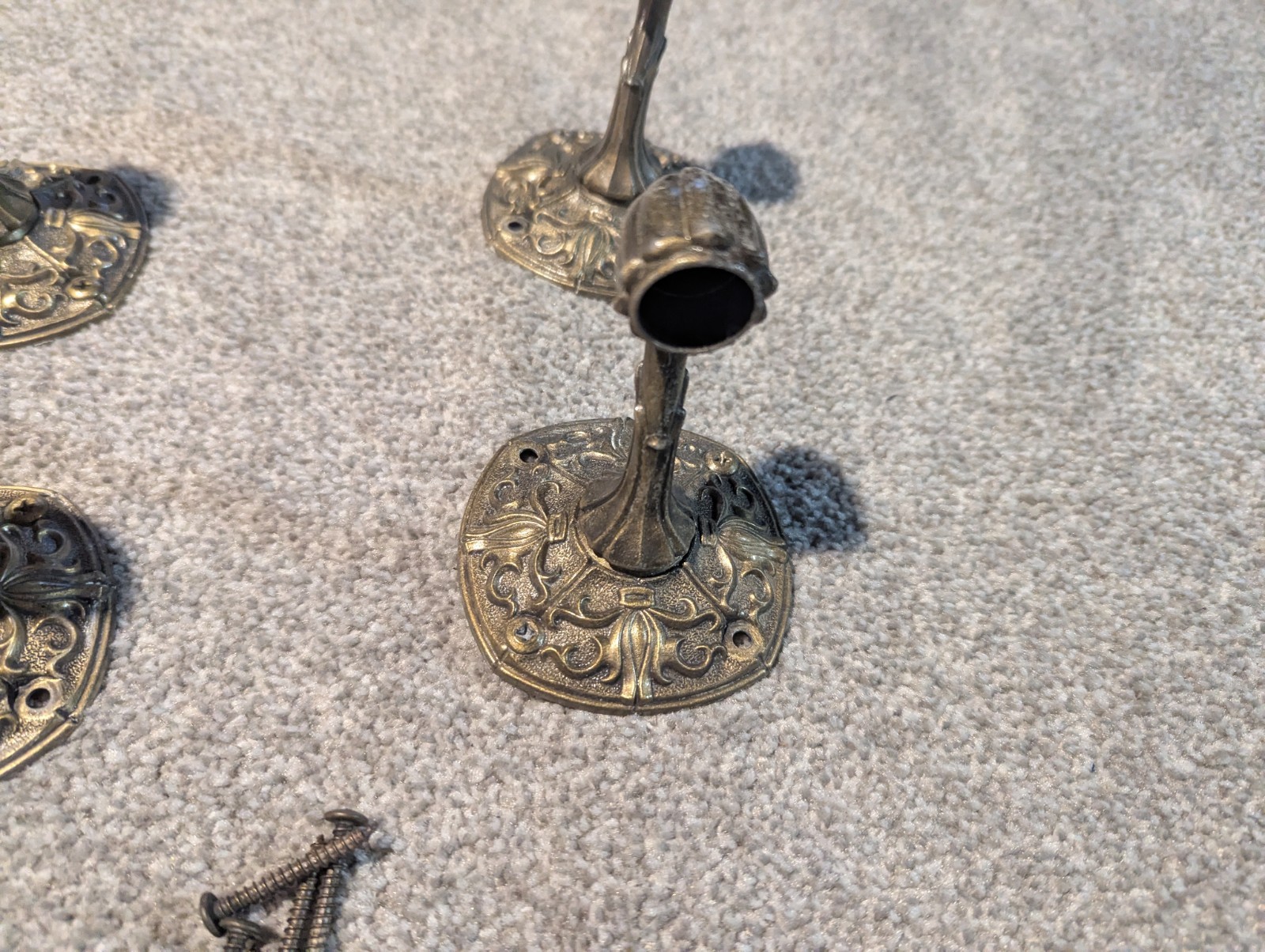 Franklin Vintage Metal Towel Bar Holder End Caps, 4-Piece