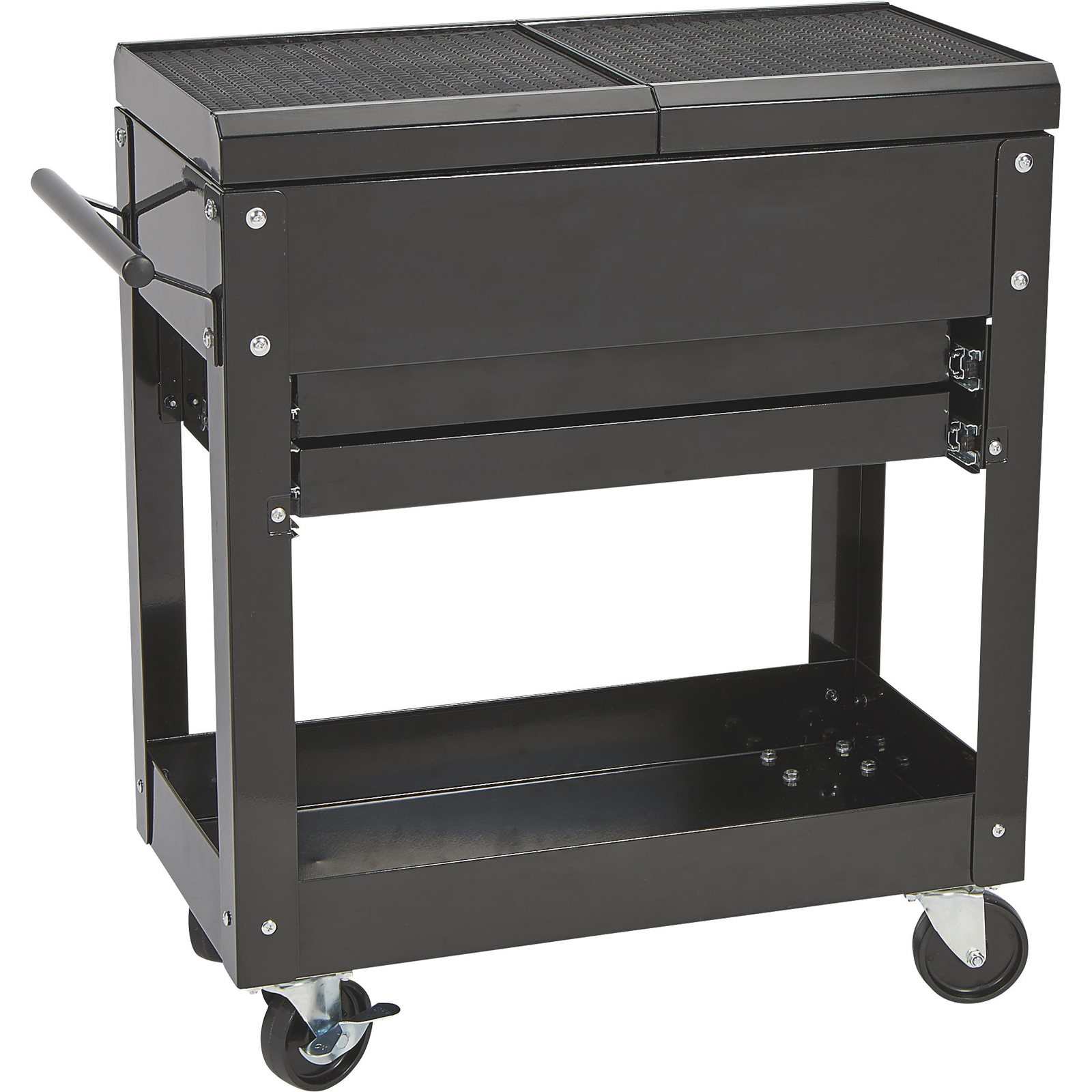 Ironton 28in. 2-Drawer Tool Cart, 30-1/2in.L x 14-1/2in.W x 33in.H, 350-Lb.