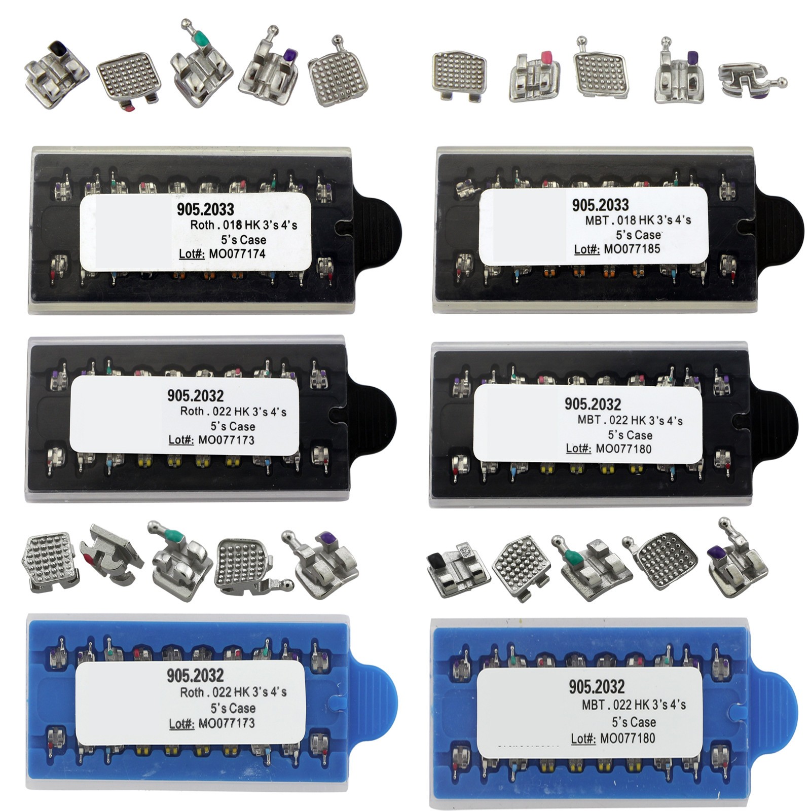 Orthodontic MIM MINI Brackets Dental MBT Roth 022 018 345 With Hooks Metal Brace