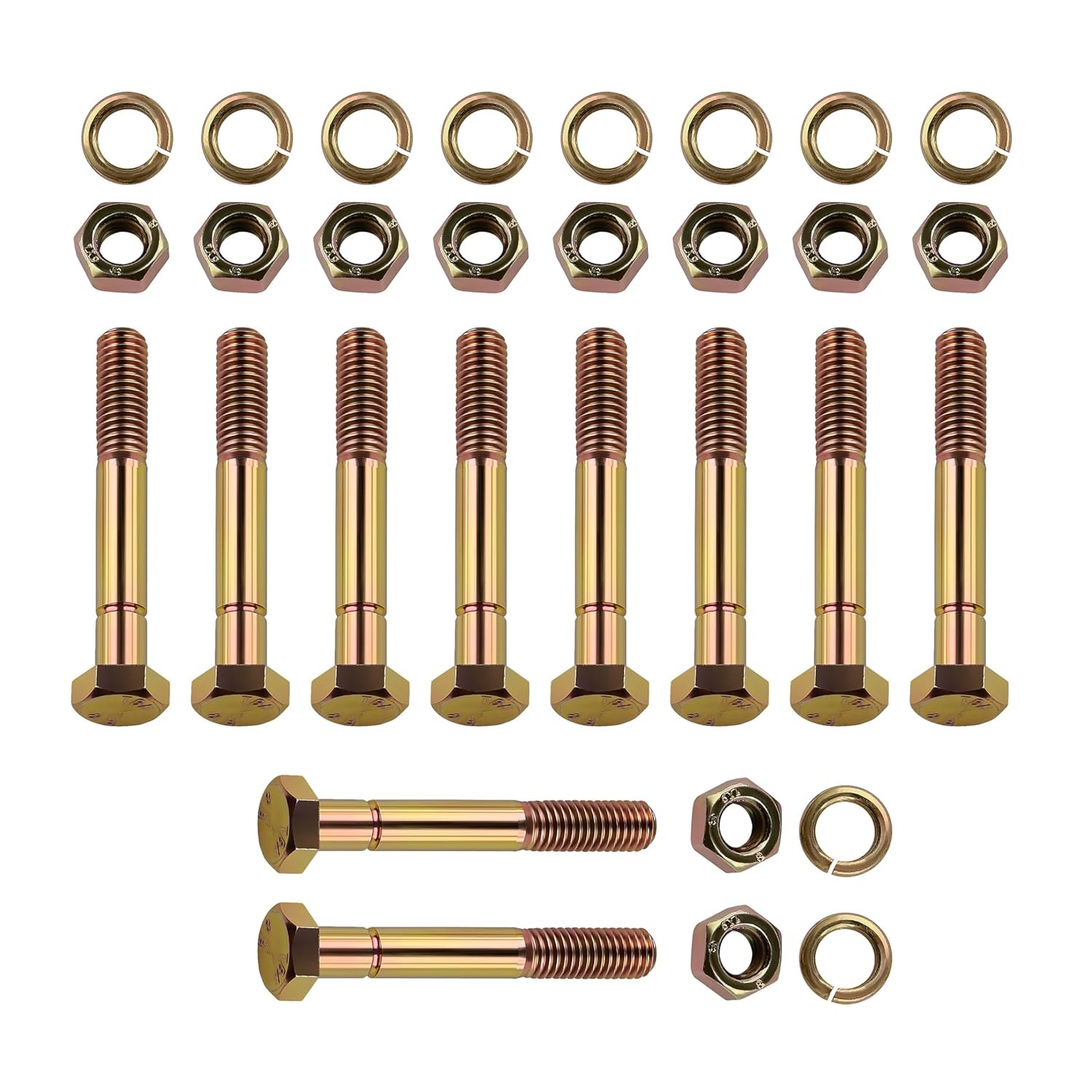 10 x 70060-02808 Shear Bolts Fits Kubota BX2750 Snowblower 5/16inx2-1/4in Gold