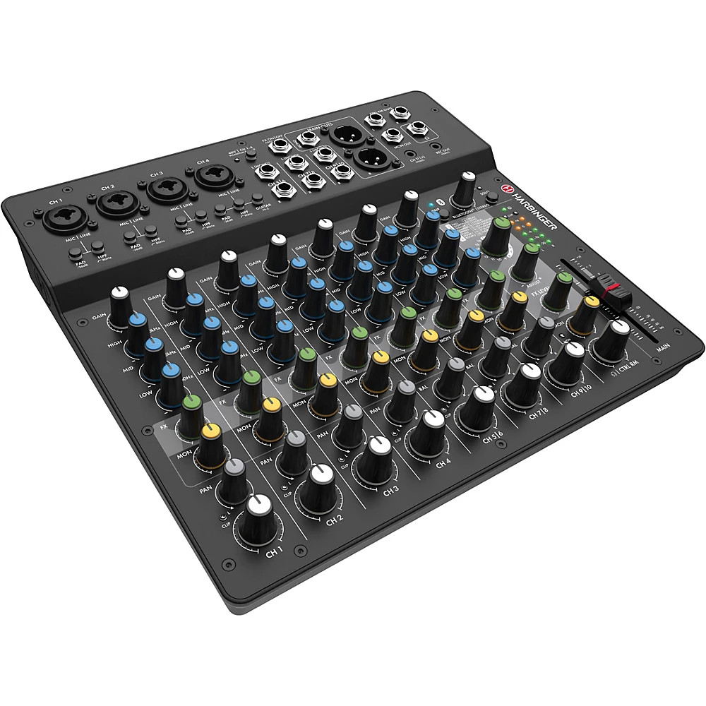 Harbinger LV12 12-Channel Analog Mixer with Bluetooth & FX