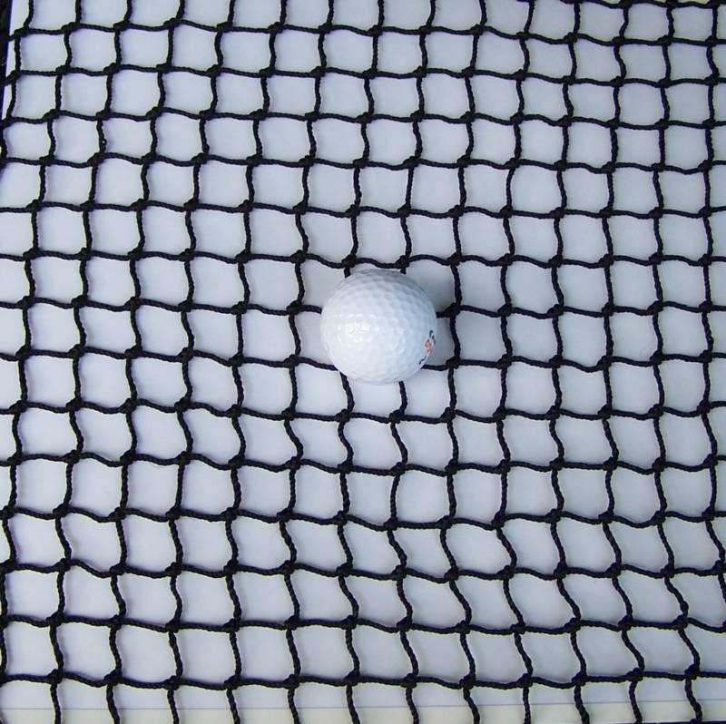 Golf Hockey Impact Backstop Net Black Square 1" Nylon #18 Netting 10' x 2'