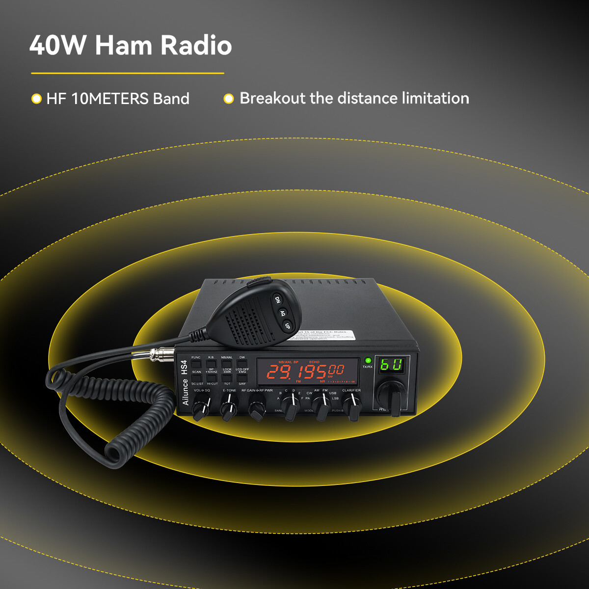 Ailunce High Power SSB Ham Radio Transceiver Base Station Mobile Radio Car Radio