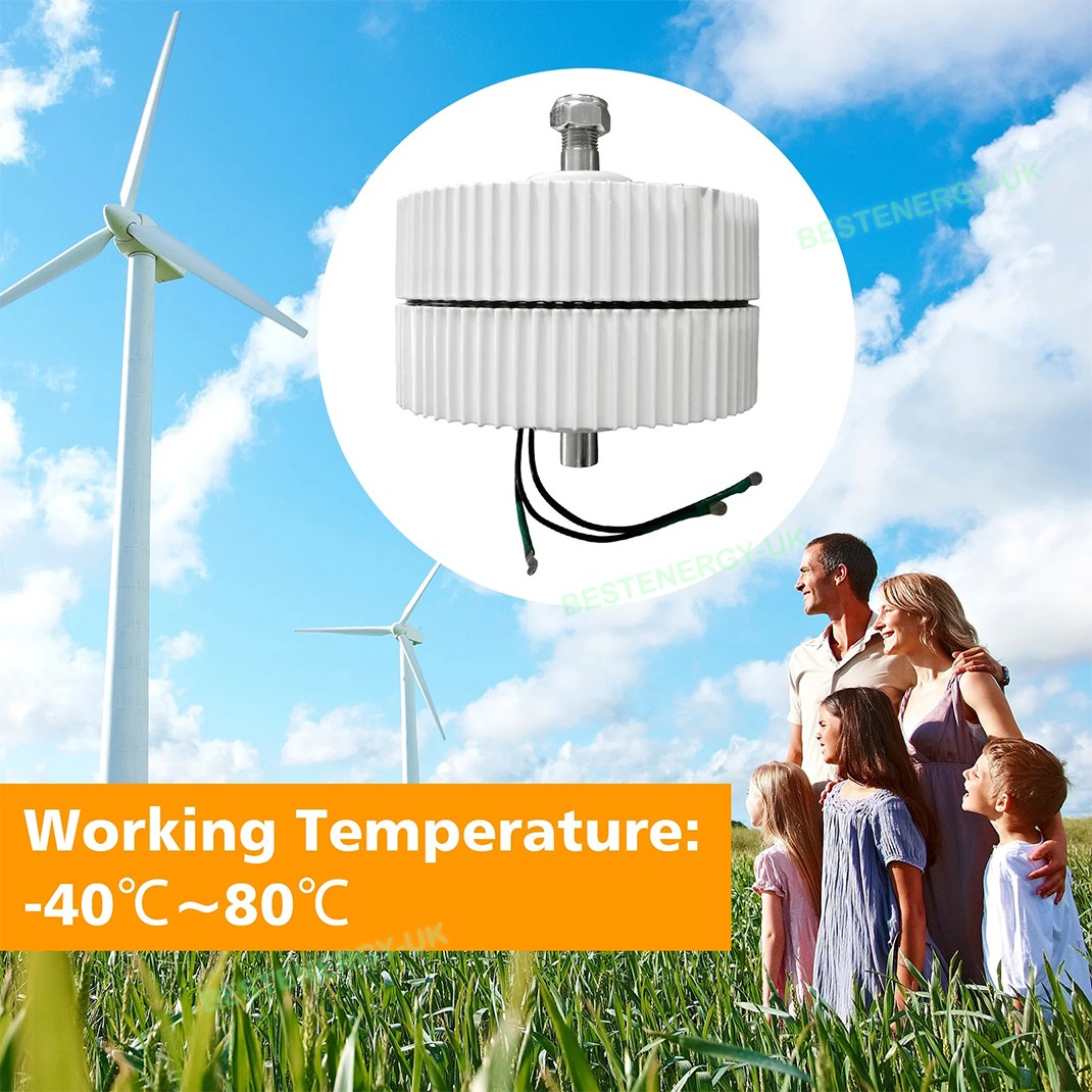 3000W Wind Turbine Permanent Magnet Generator Alternator Motor Kit 12V/24V/48V