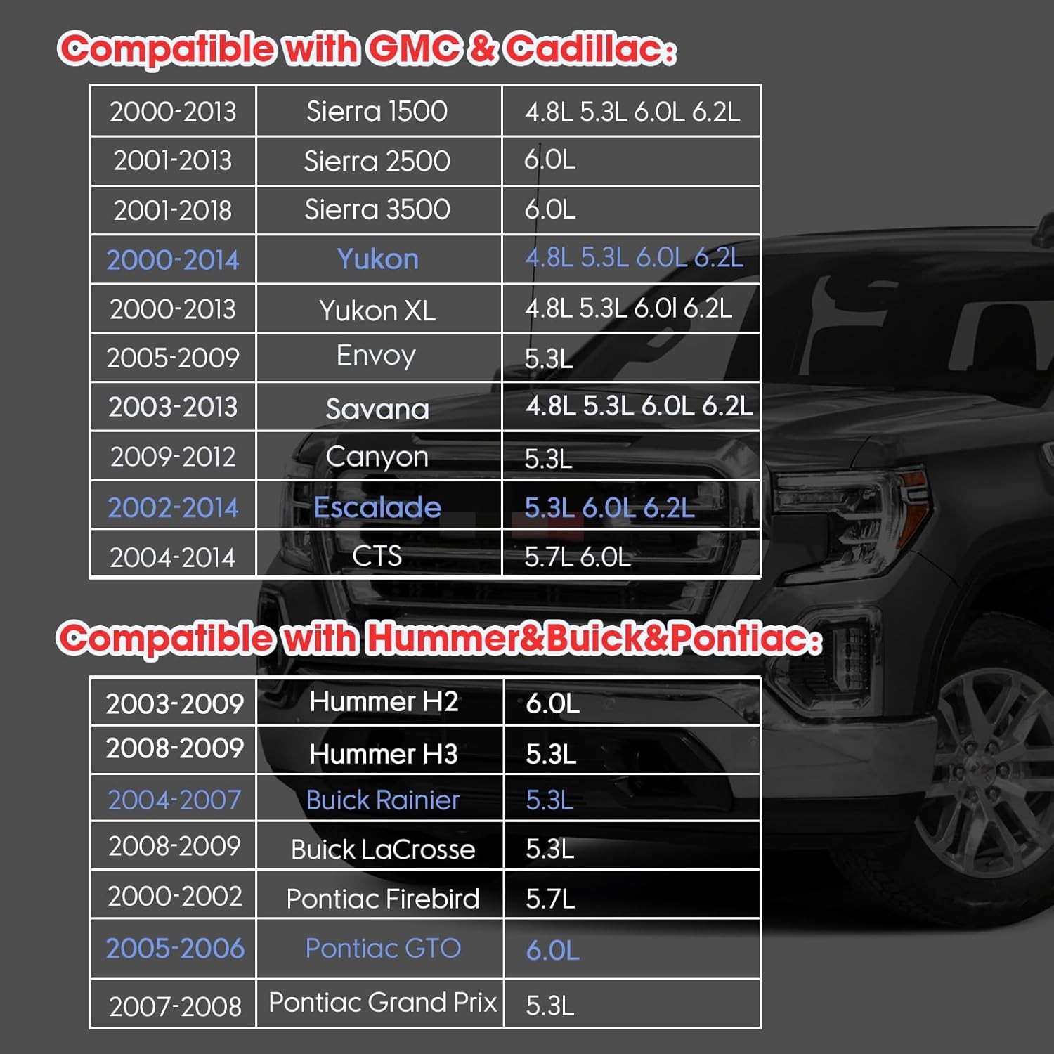 8 Pcs Spark Plug Wires Set & 41-110 Iridium Spark Plugs Compatible with 2000-201