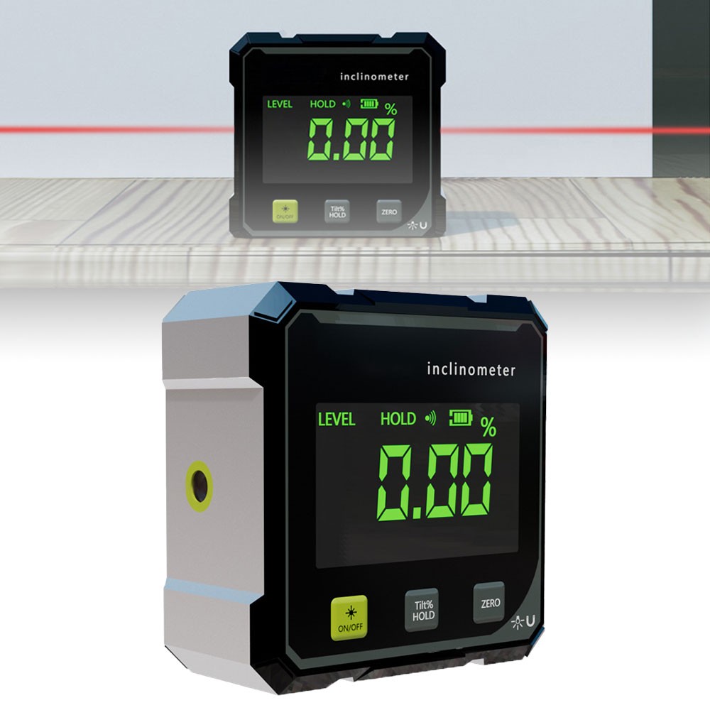 Digital Angle Finder with Laser, 4-Side Magnetic Angle Gauge for Woodworking US