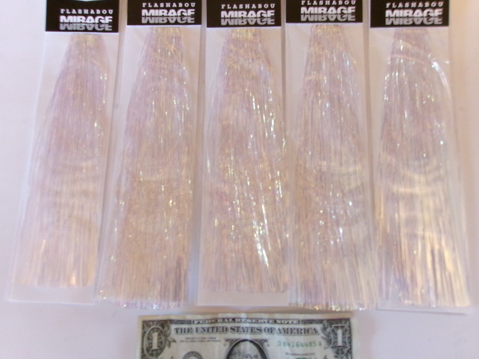 Lot of 5 Packs Hedron Inc. 9" Mirage Opal Flashabou Fly Tying Lure Making - New