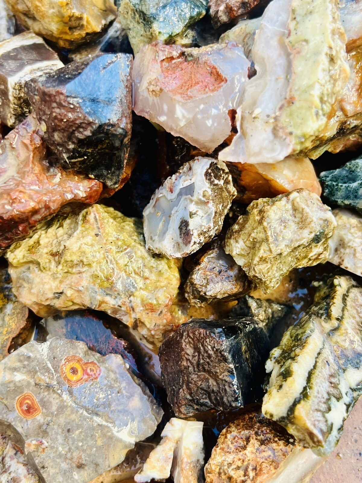 Large Flat Rate Bulk Old Stock Rough 1950's GemStone Mineral Lapidary Collection