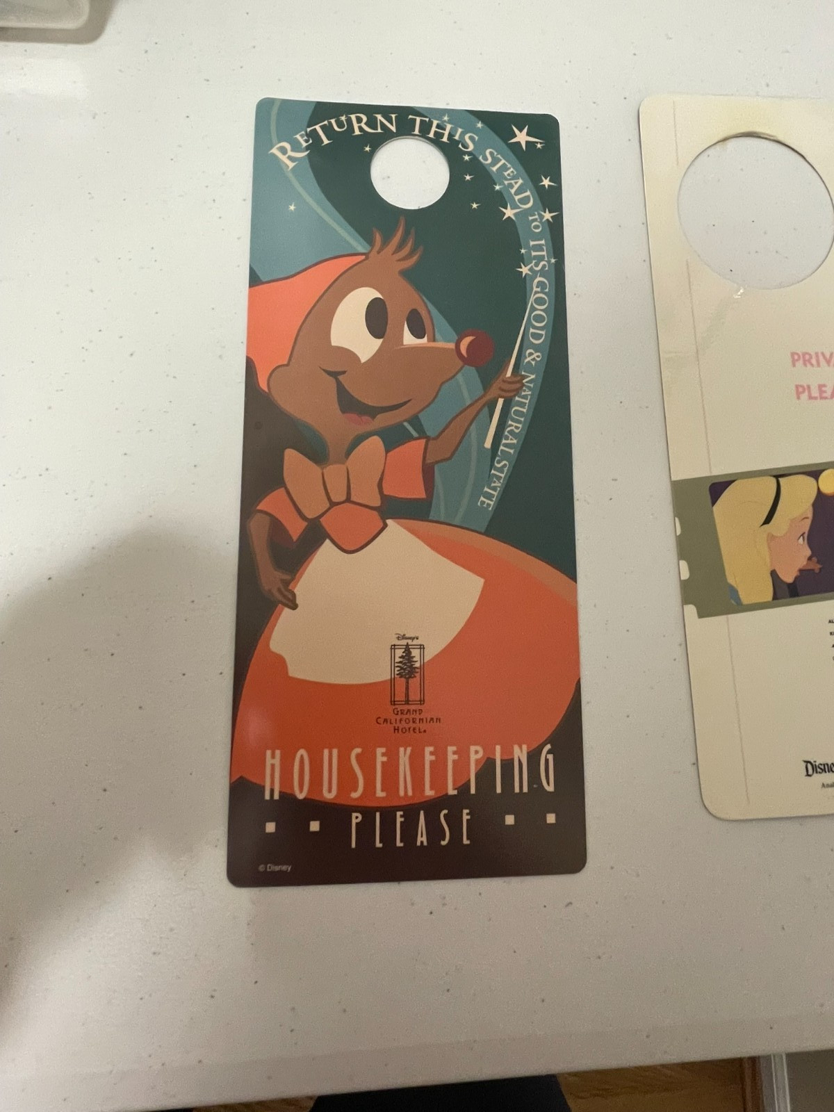 LOT OF 3 - Vtg DO NOT DISTURB Signs Disneyland and Walt Disney World