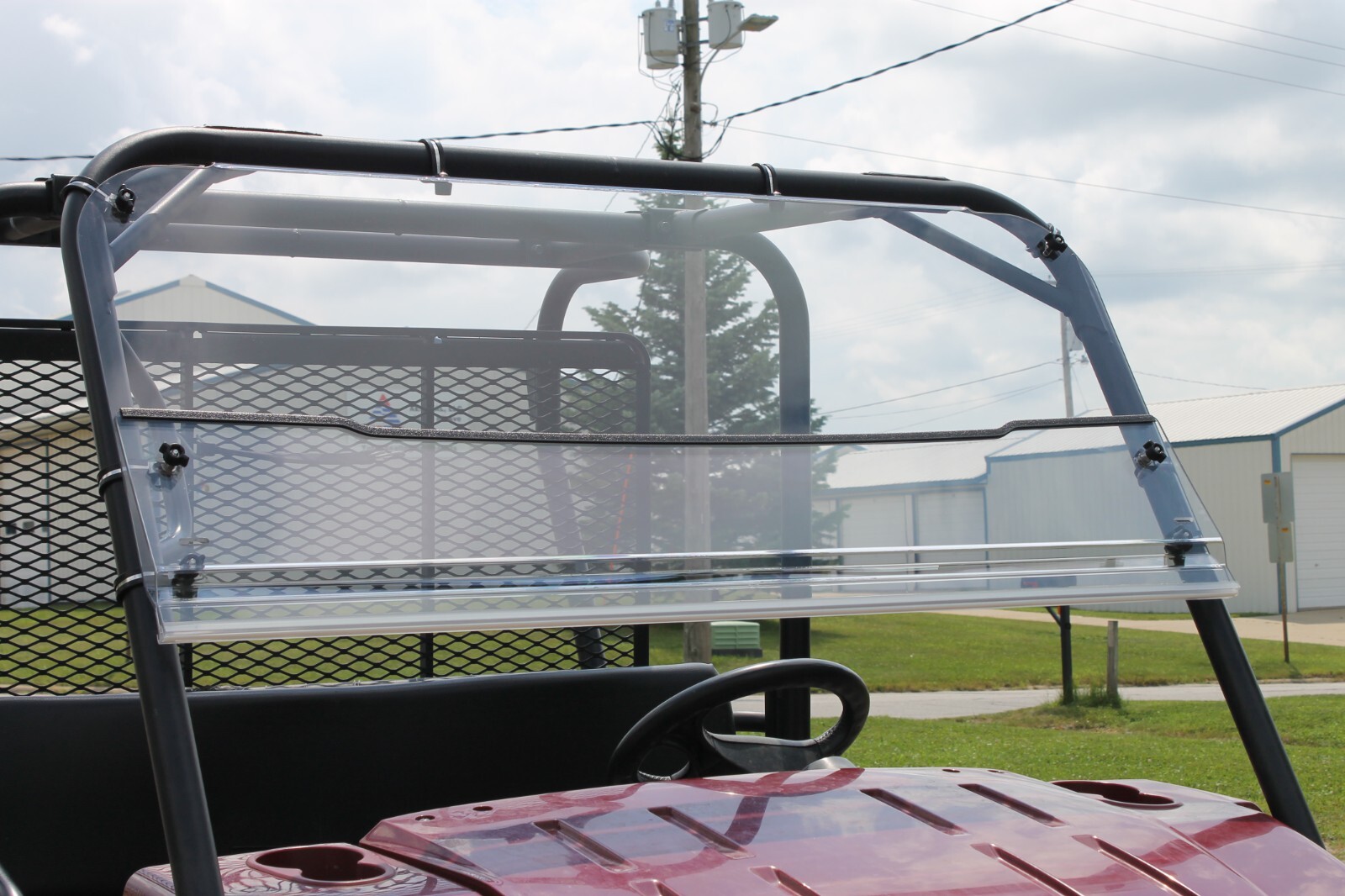 A & M Fold-up Windshield Compatable with Kawasaki Mule 4000 & 4010