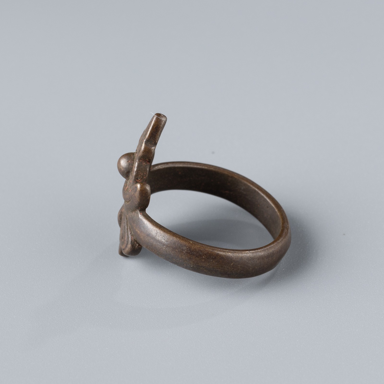 Tibetan Bronze Amulet Ring – Size 8