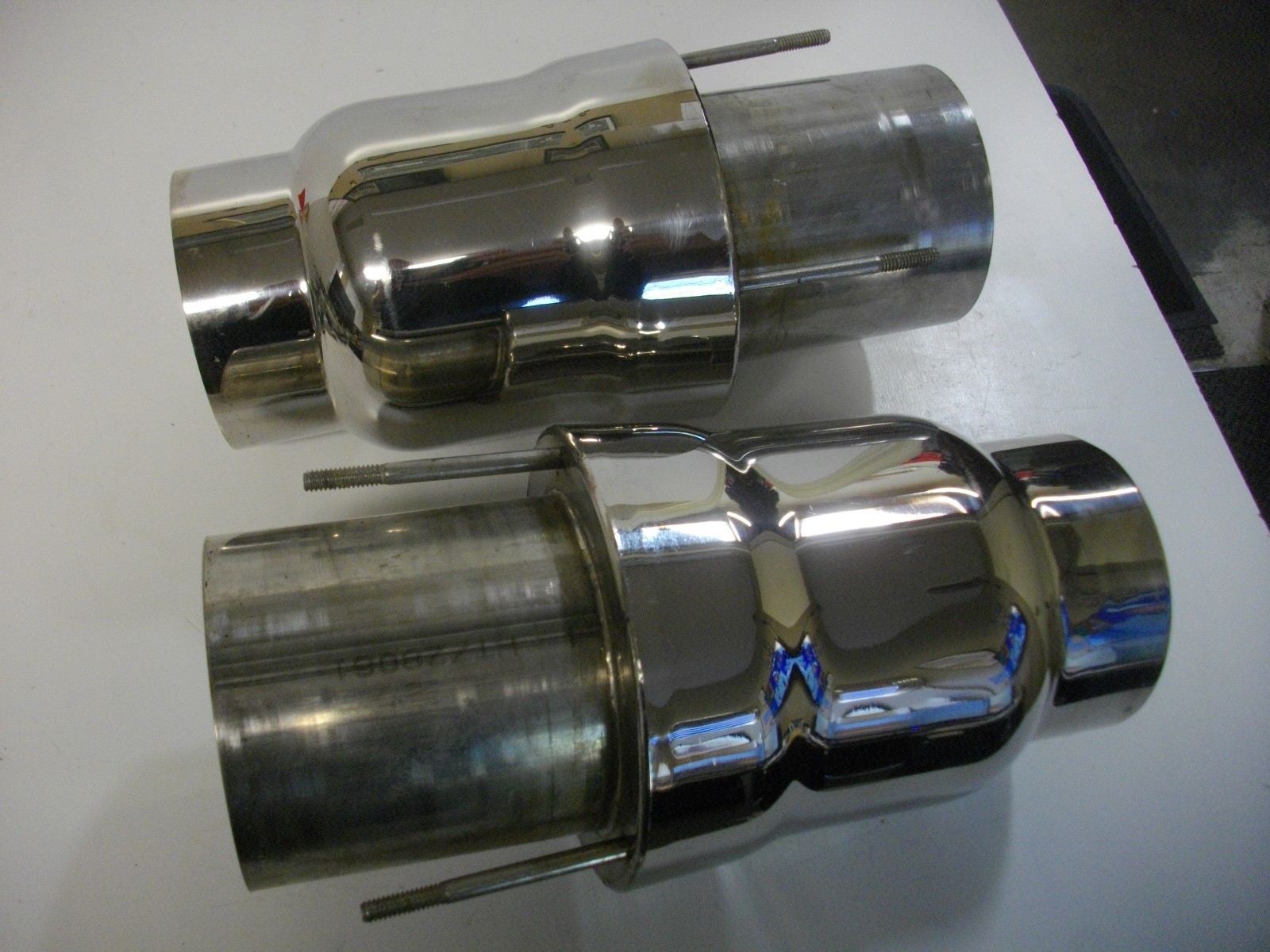 Boat Marine 4" Stainless Exhaust Tips with Mufflers Gibson Eddie Gaffrig